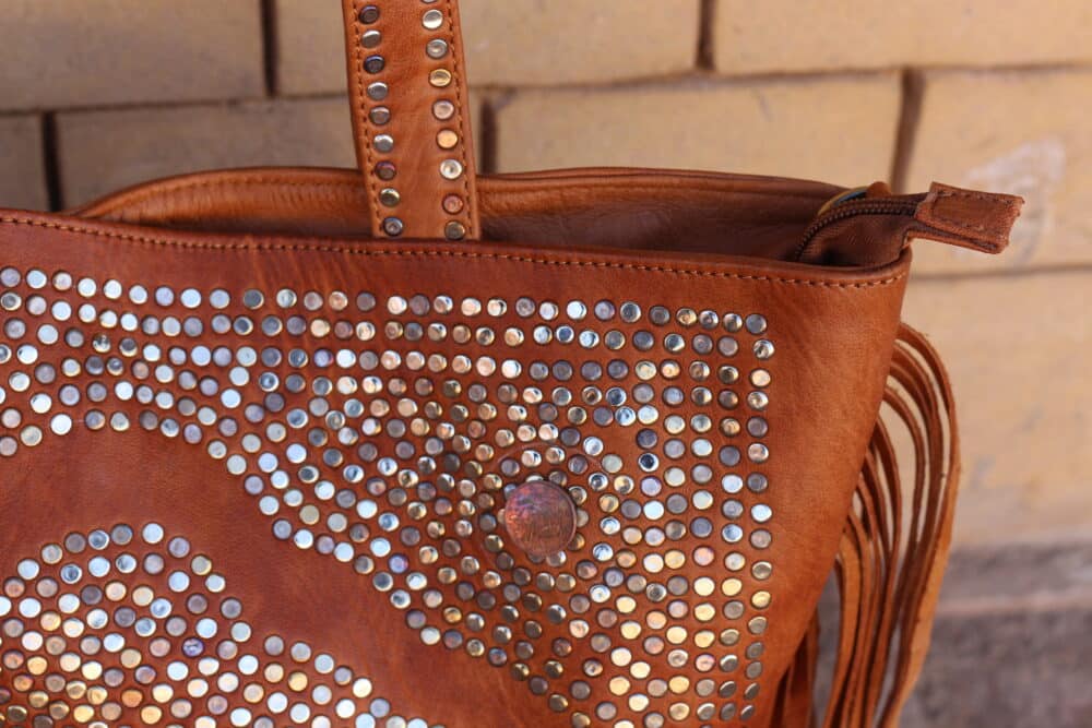 Elegant leather cross the body bag in black for work and casual wear