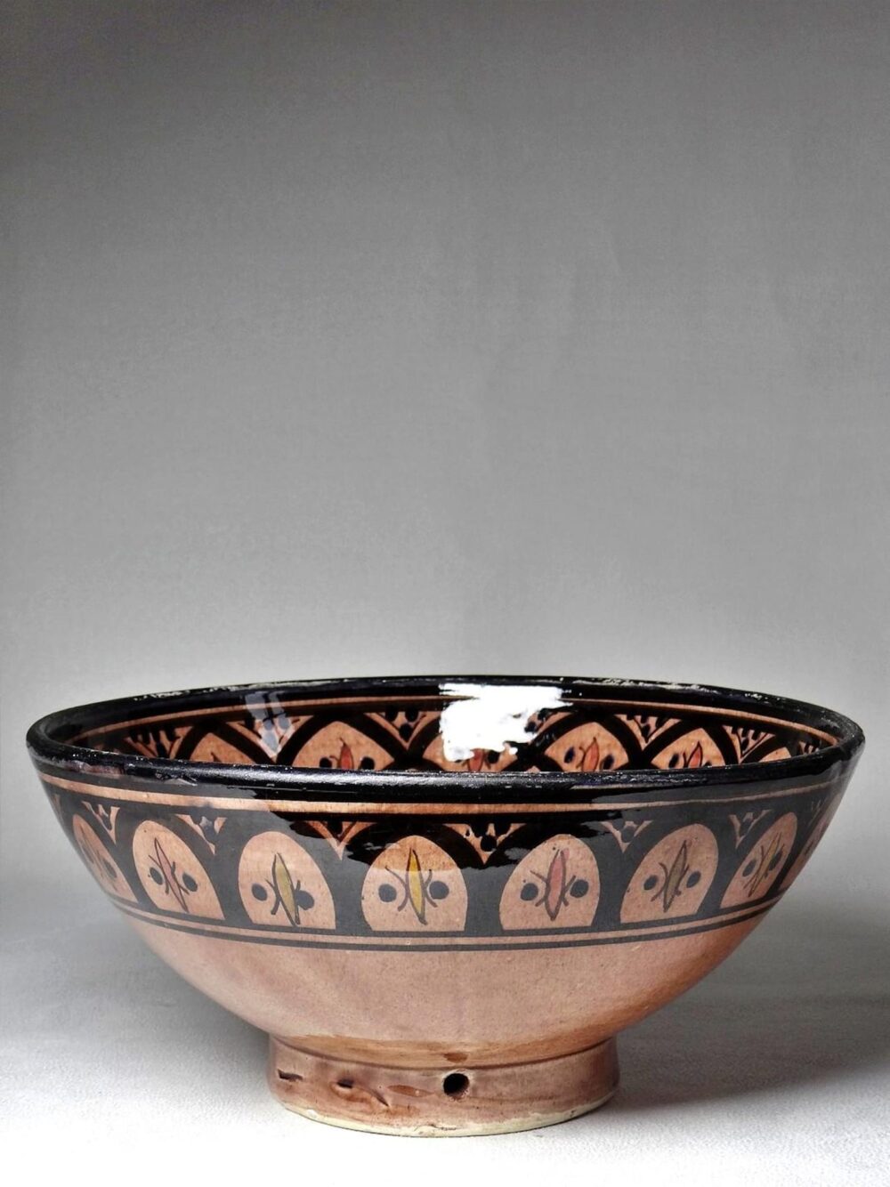 Stylish brown ceramic bowl for serving food