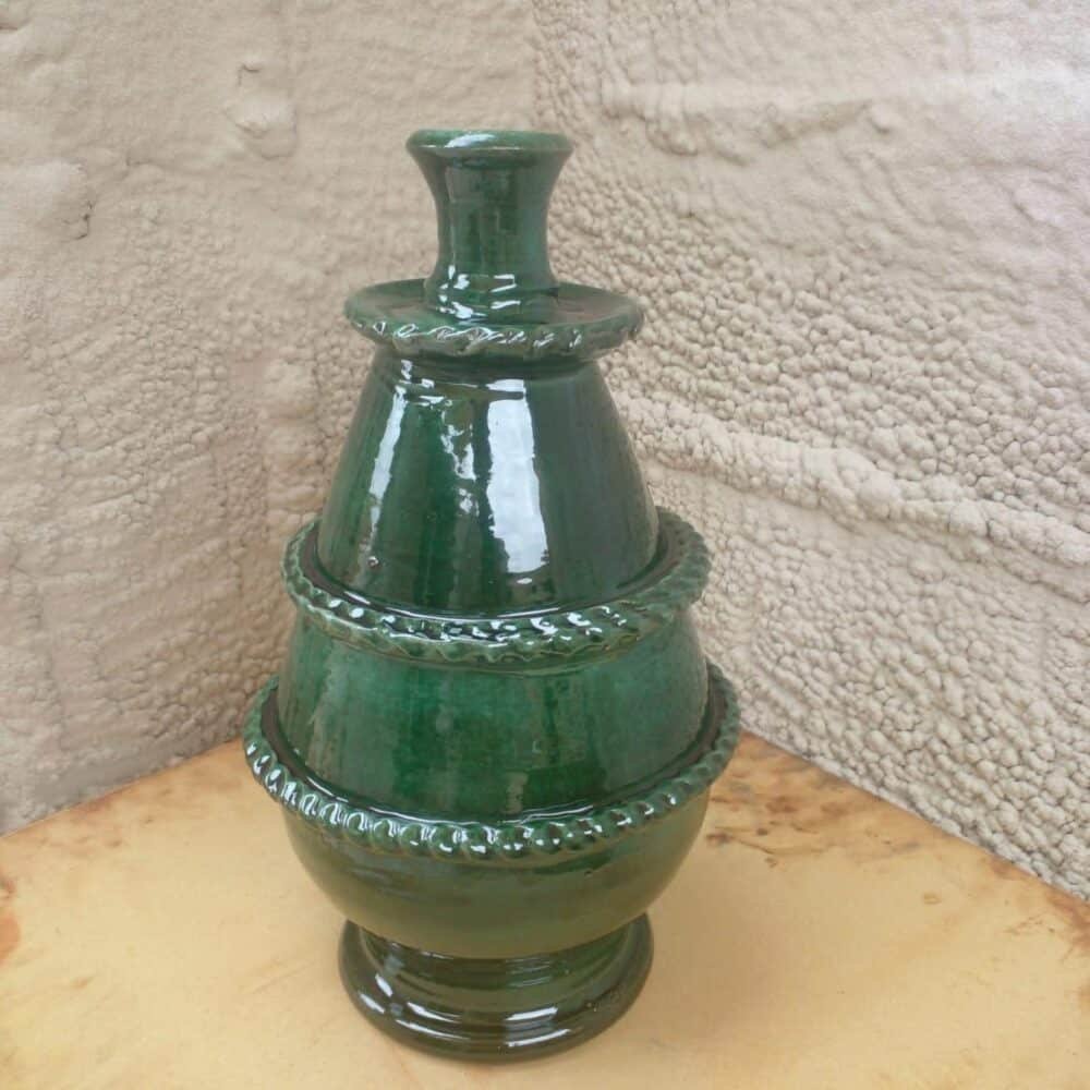 Green Ceramic Candleholder for home decor