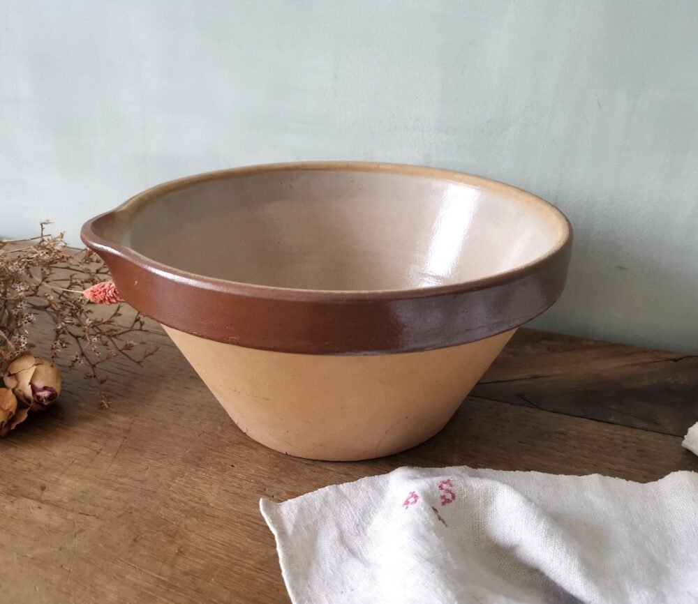 Glorious Vintage Ceramic Mixing Bowl on a countertop