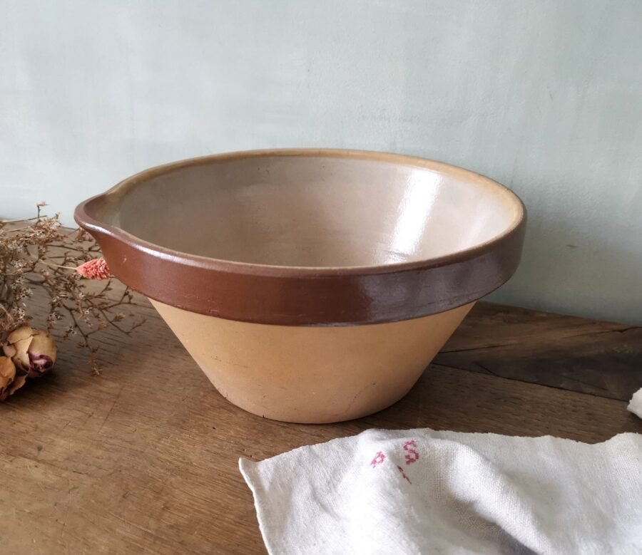 Glorious Vintage Ceramic Mixing Bowl on a countertop