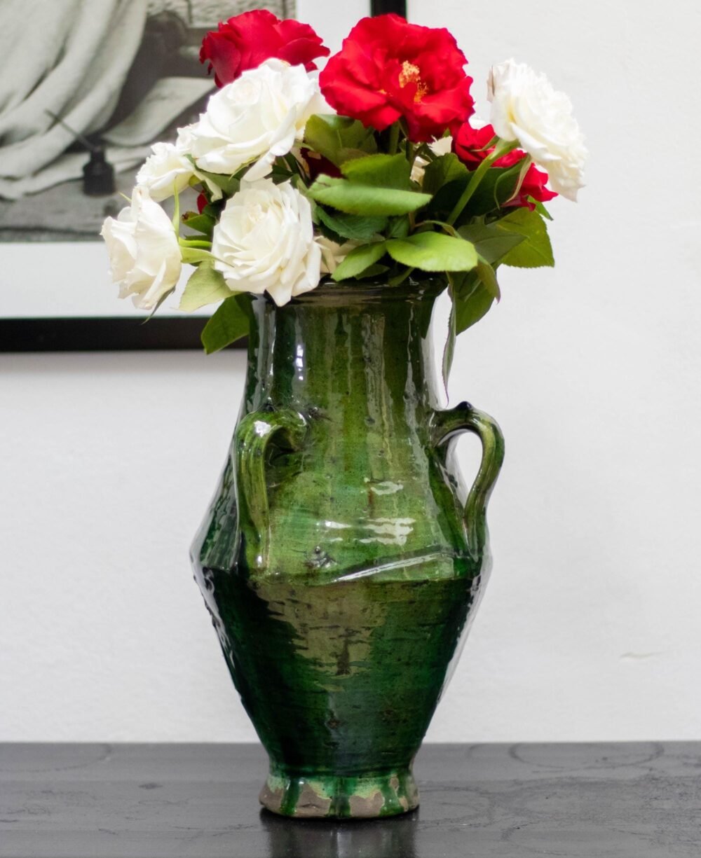 Astonishing Ceramic Flower Vase with white floral arrangement